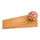 2 Pieces Handmade Orange Floral Ceramic Wooden Door Stopper